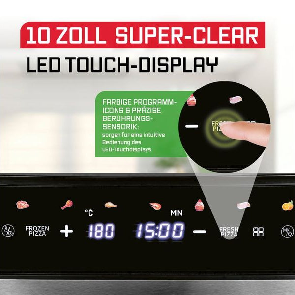 GOURMETmaxx Heissluftfritteuse mit XXL-Garfläche 7 l