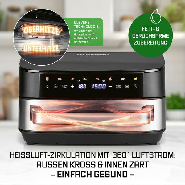 GOURMETmaxx Heissluftfritteuse mit XXL-Garfläche 7 l