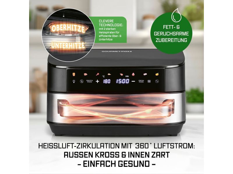 GOURMETmaxx Heissluftfritteuse mit XXL-Garfläche 7 l