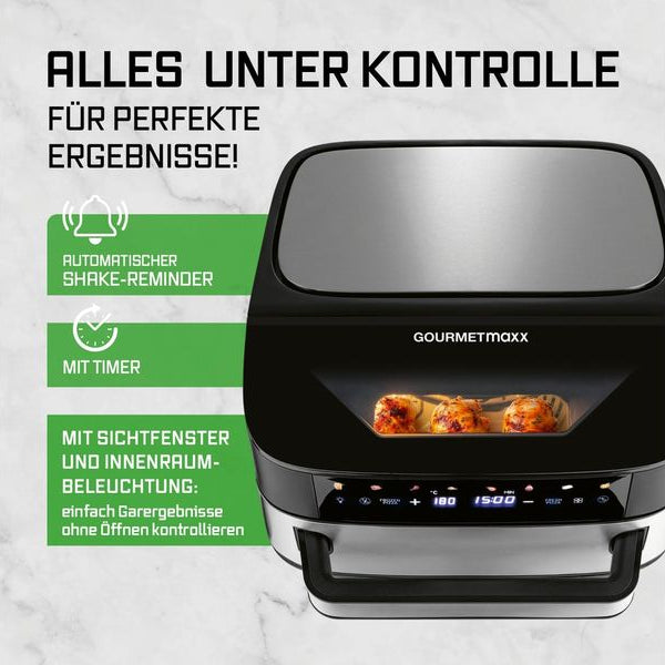 GOURMETmaxx Heissluftfritteuse mit XXL-Garfläche 7 l