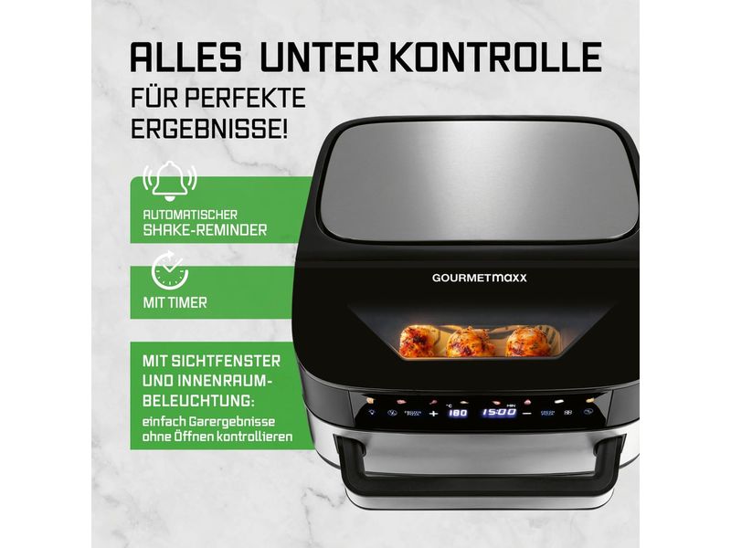 GOURMETmaxx Heissluftfritteuse mit XXL-Garfläche 7 l