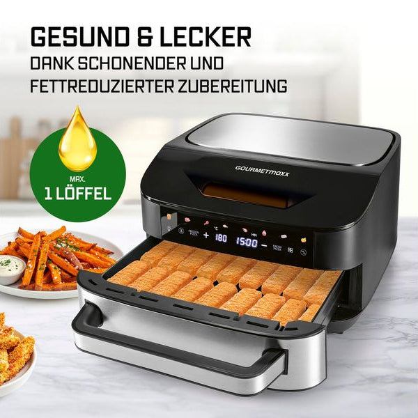 GOURMETmaxx Heissluftfritteuse mit XXL-Garfläche 7 l