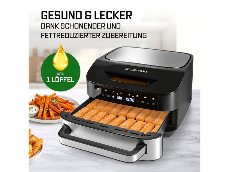 GOURMETmaxx Heissluftfritteuse mit XXL-Garfläche 7 l