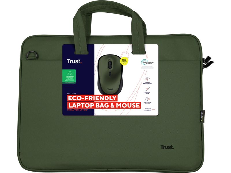 Trust Notebooktasche Bologna Eco – Maus Set 16 "