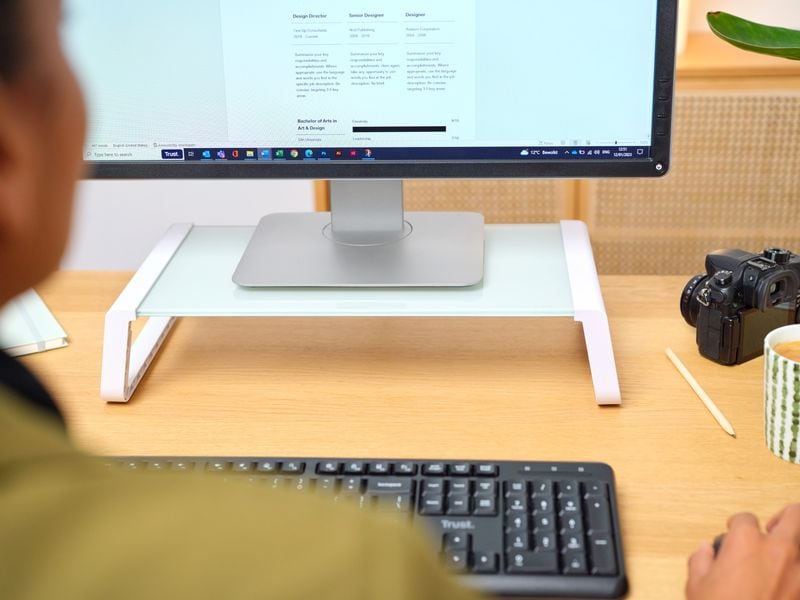 Trust Tischhalterung Monta bis 10 kg – Weiss