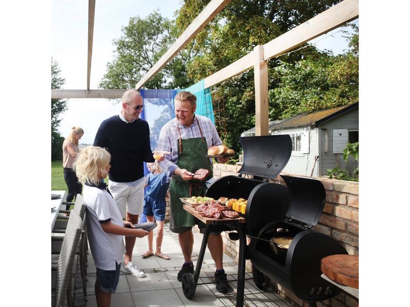 Landmann Holzkohlegrill Smoker Vinson 200 - Schwarz