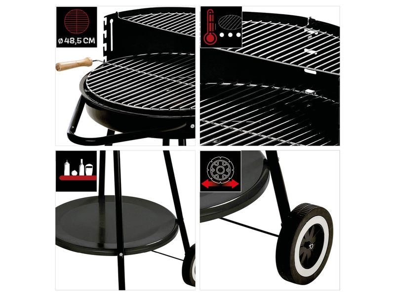 Landmann Holzkohlegrill - 66.5 cm - Schwarz