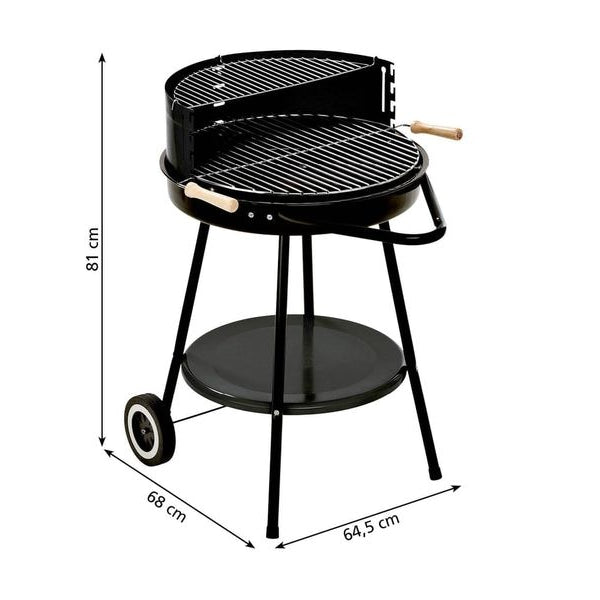 Landmann Holzkohlegrill - 66.5 cm - Schwarz