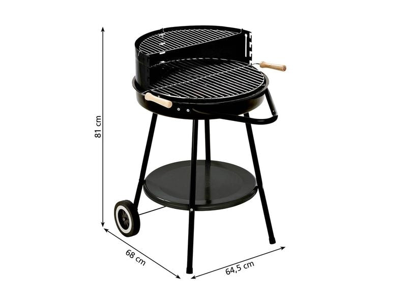 Landmann Holzkohlegrill - 66.5 cm - Schwarz