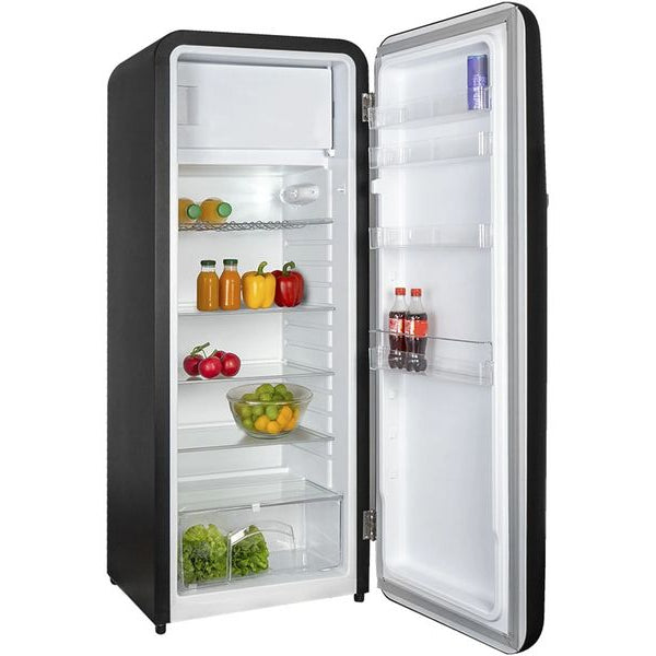 Kibernetik Retro Kühlschrank KSG260 Rechts, Schwarz