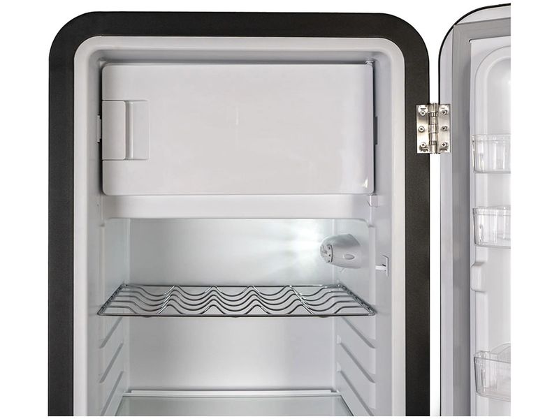 Kibernetik Retro Kühlschrank KSG260 Rechts, Schwarz