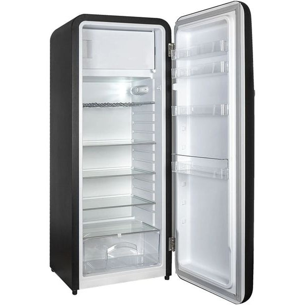 Kibernetik Retro Kühlschrank KSG260 Rechts, Schwarz