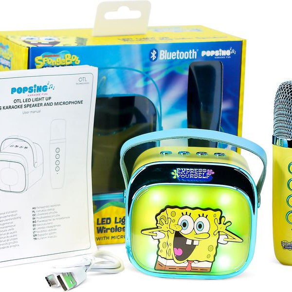 OTL Spongebob LED Wireless Karaoke Lautsprecher und Mikrofon