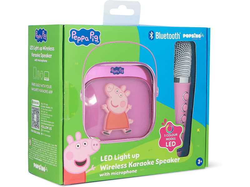OTL Peppa Pig LED Wireless Karaoke Lautsprecher und Mikrofon