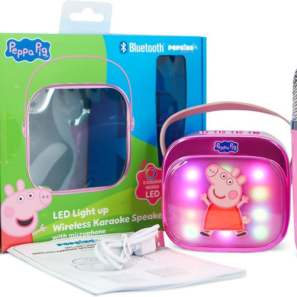 OTL Peppa Pig LED Wireless Karaoke Lautsprecher und Mikrofon