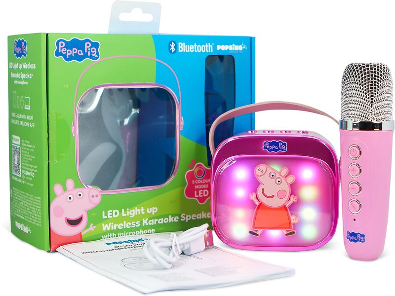OTL Peppa Pig LED Wireless Karaoke Lautsprecher und Mikrofon