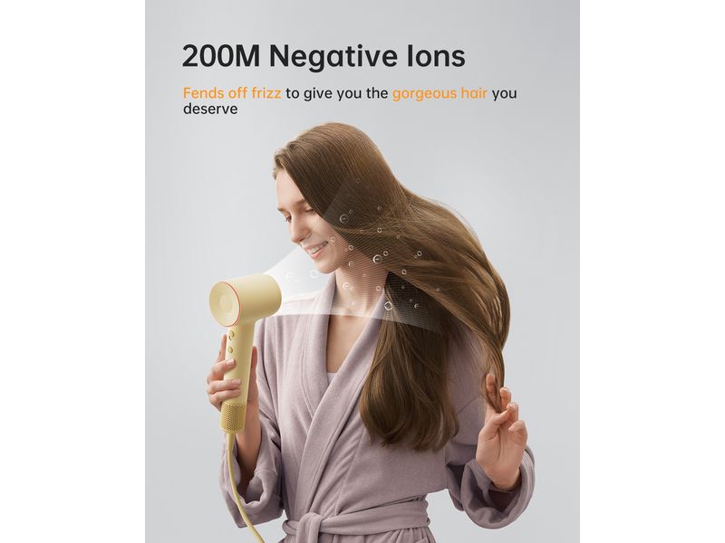 Laifen Haartrockner SE 2, 3 Aufsätze & Magnetanschlusss, Gelb