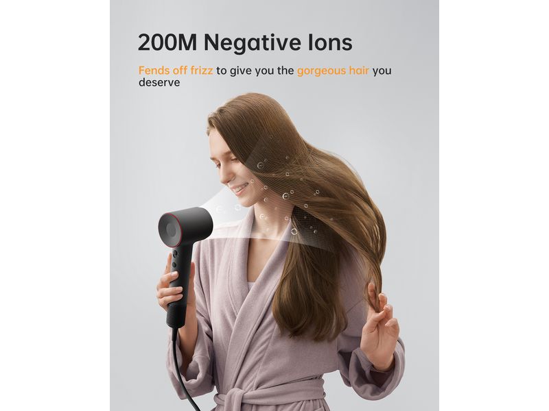 Laifen Haartrockner SE 2, 3 Aufsätze & Magnetanschluss, Schwarz