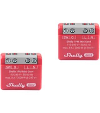 Shelly WLAN-Schaltaktor 1 Mini Gen4 x 2 Rot
