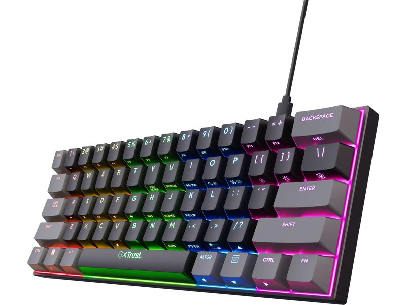 Trust Gaming-Tastatur GXT 867 Acira 60%