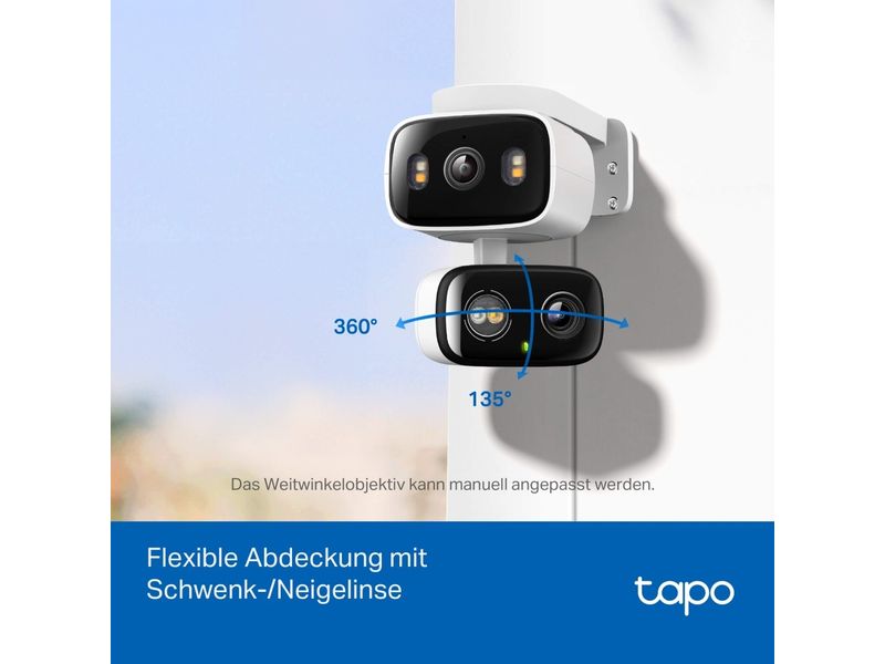 TP-Link Netzwerkkamera Tapo C246D 2K QHD, 2.4 GHz, 360°