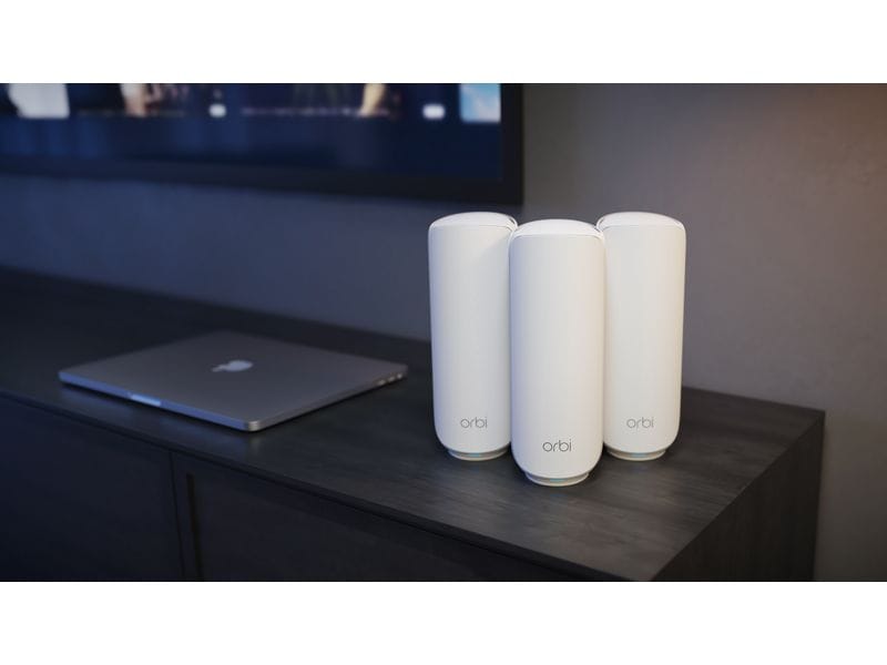 Netgear Mesh-Satellit Orbi 373 Dual-Band WiFi 7, 3er Pack , Weiss