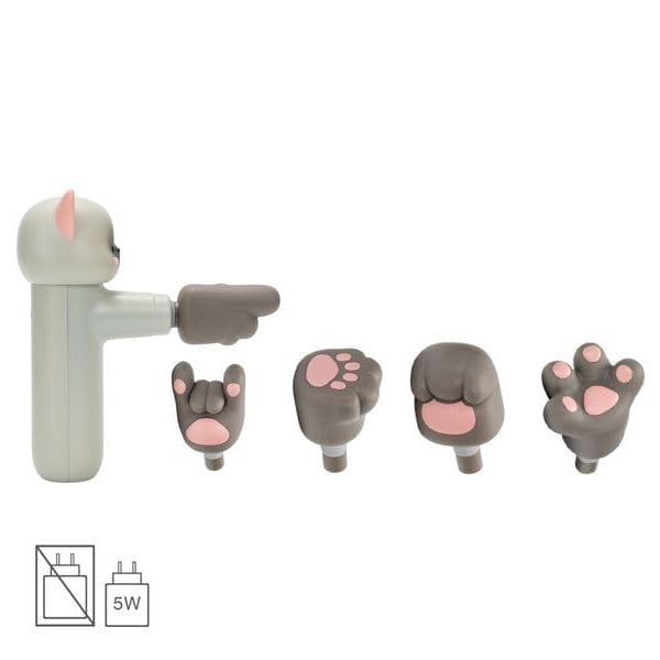 Acecool Handmassagegerät Katze, Hellgrau