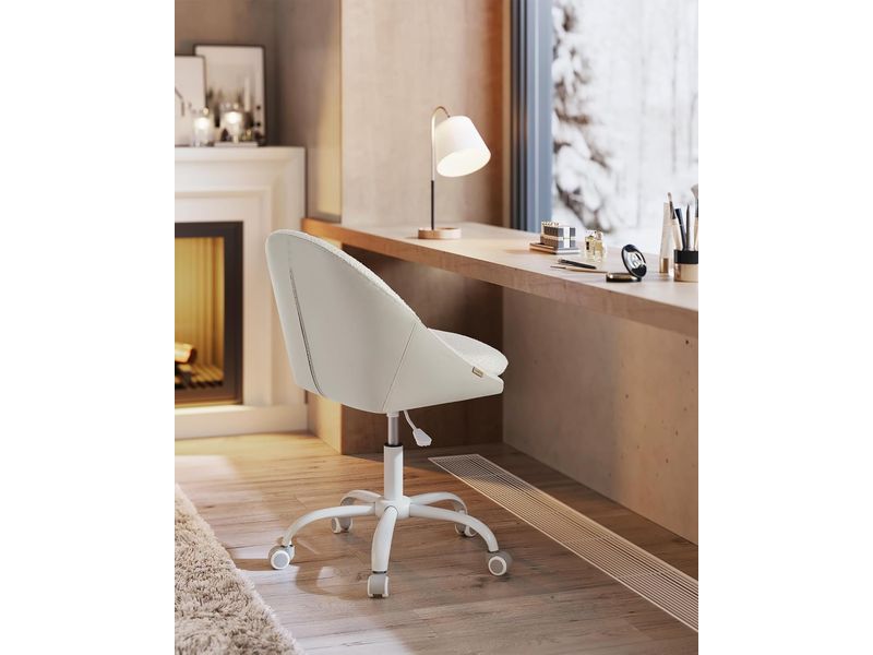 Songmics Bürostuhl mit Fusskreuz, Capuccino