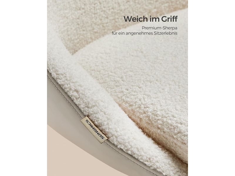 Songmics Bürostuhl mit Fusskreuz, Capuccino