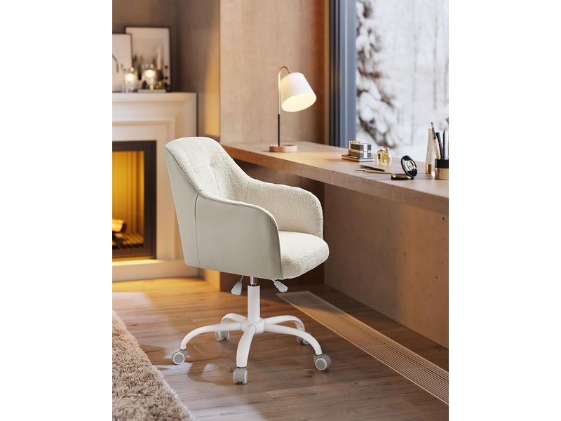 Songmics Bürostuhl mit Fusskreuz, Capuccino