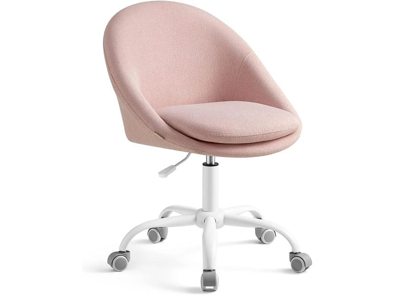 Songmics Bürostuhl mit Fusskreuz, Rosa