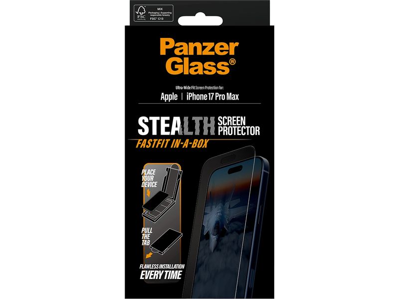 Panzerglass Displayschutz Stealth Ultra Wide Fit iPhone 17 Pro Max