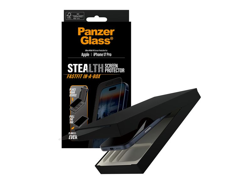 Panzerglass Displayschutz Stealth Ultra Wide Fit iPhone 17 Pro