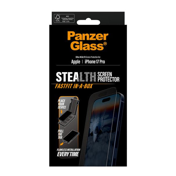Panzerglass Displayschutz Stealth Ultra Wide Fit iPhone 17 Pro