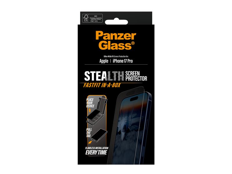 Panzerglass Displayschutz Stealth Ultra Wide Fit iPhone 17 Pro