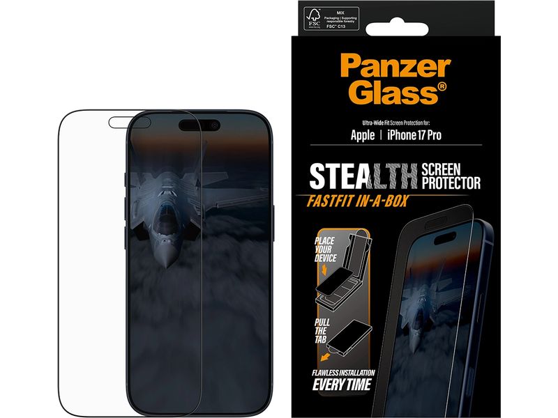 Panzerglass Displayschutz Stealth Ultra Wide Fit iPhone 17 Pro
