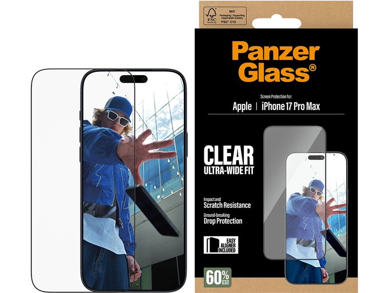 Panzerglass Displayschutz Ultra Wide Fit iPhone 17 Pro Max
