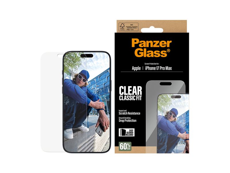 Panzerglass Displayschutz Classic Fit iPhone 17 Pro Max
