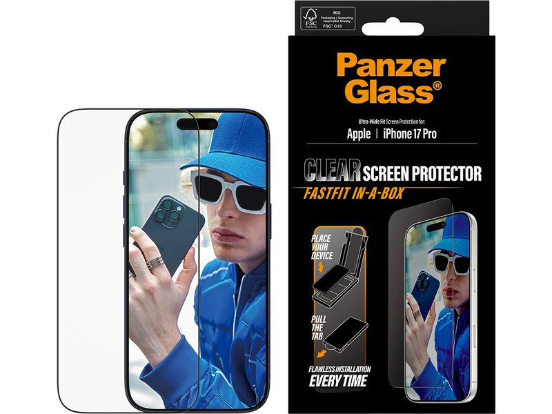 Panzerglass Ultra Wide Fastfit iPhone 17 Pro