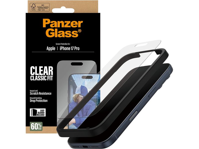 Panzerglass Displayschutz Classic Fit iPhone 17 Pro