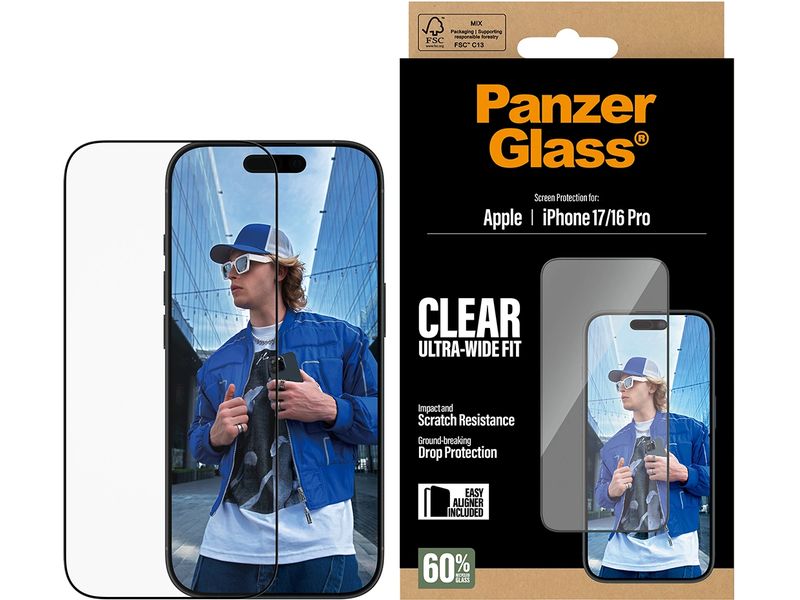 Panzerglass Displayschutz Ultra Wide Fit iPhone 17