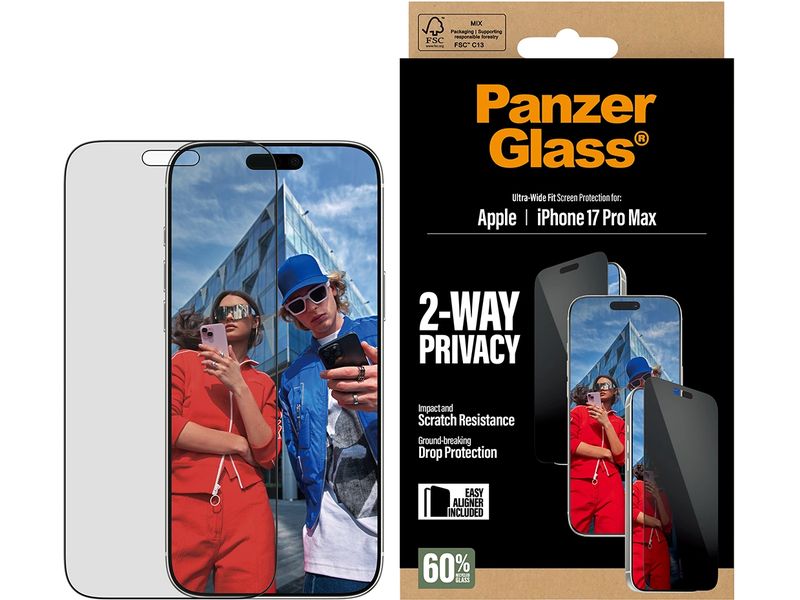 Panzerglass Displayschutz 2-Way iPhone 17 Pro Max