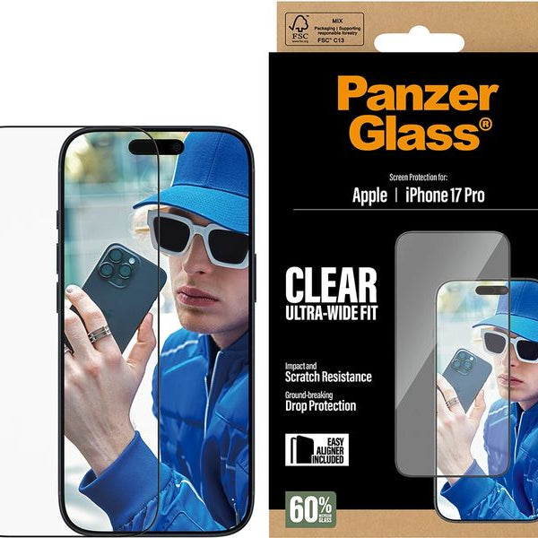 Panzerglass Displayschutz Ultra Wide Fit iPhone 17 Pro