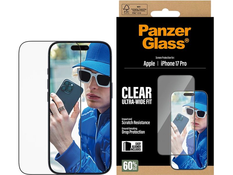 Panzerglass Displayschutz Ultra Wide Fit iPhone 17 Pro