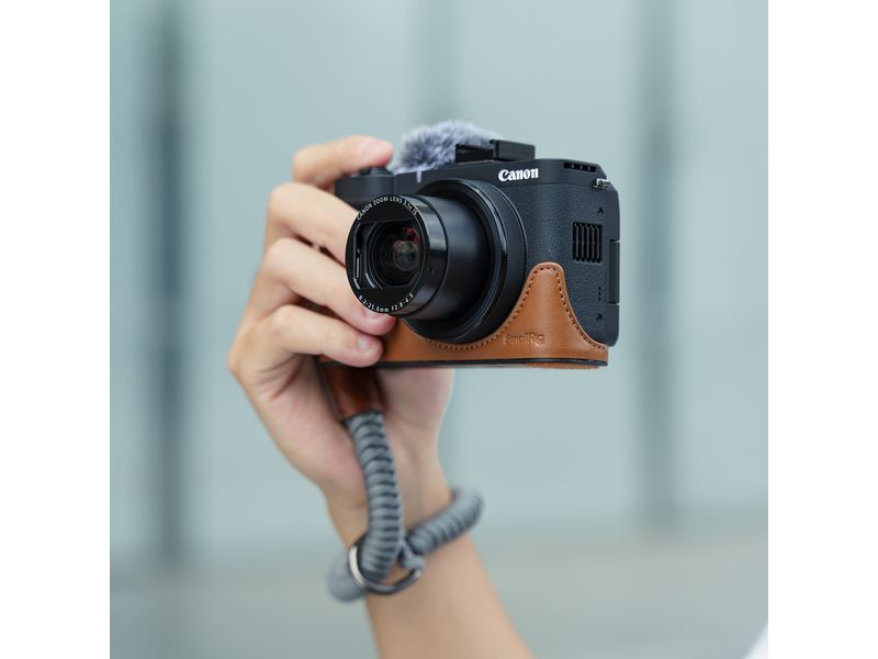 Smallrig Ledertaschen-Set für Canon PowerShot V1 Braun