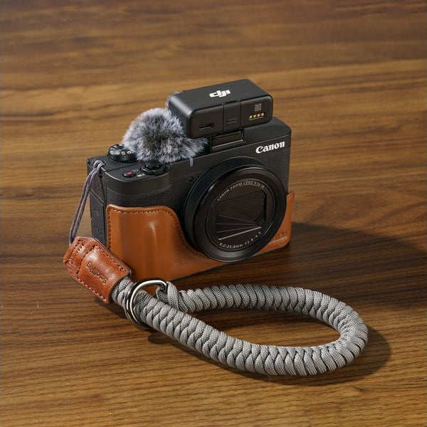 Smallrig Ledertaschen-Set für Canon PowerShot V1 Braun