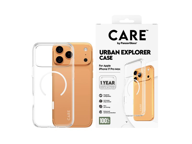 CARE Flagship Case Urban Combat iPhone 17 Pro Max Transp./White