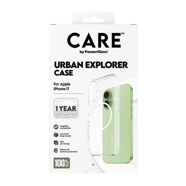 CARE Flagship Case Urban Combat iPhone 17 Transparent/White