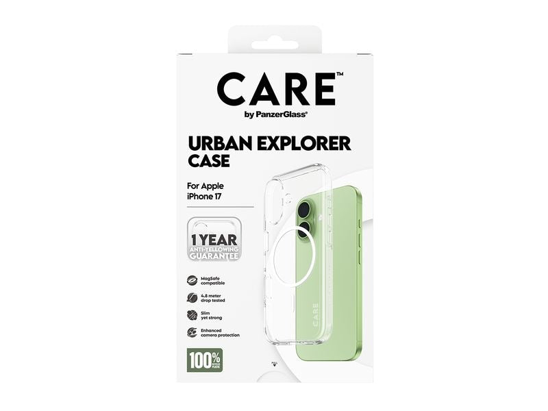 CARE Flagship Case Urban Combat iPhone 17 Transparent/White