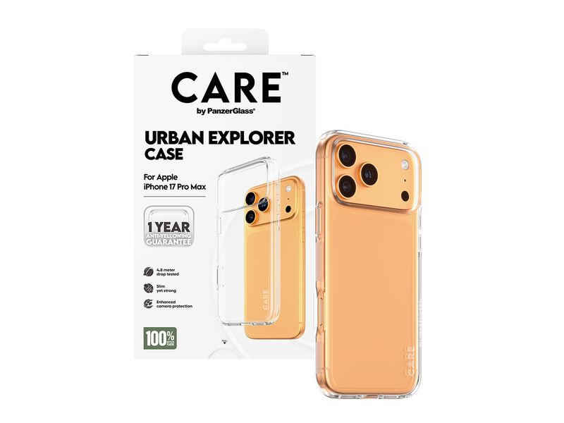 CARE Flagship Case Urban Combat iPhone 17 Pro Max Transparent